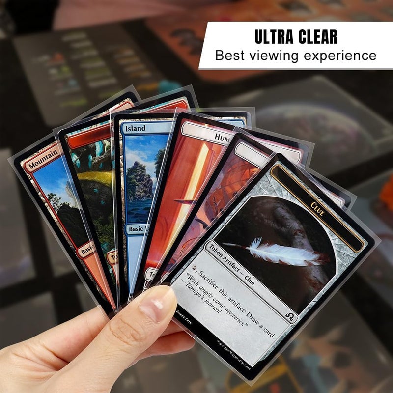 Katomula 300 Pack Pro Clear Card Sleeves for MTG Tear-Resistant Rough Matte MTG Sleeves, Standard Sleeves Perfect Shuffling - Image 3
